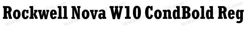 Rockwell Nova W10 CondBold Regular字体转换